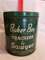 Antique Baker Boy Crackers Tin