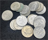 (20) 40% Silver Kennedy Half Dollars