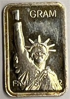 1 Gram .999 Fine Silver w/Statue of Liberty