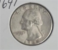 1964-P WASHINGTON QUARTER (90% SILVER)