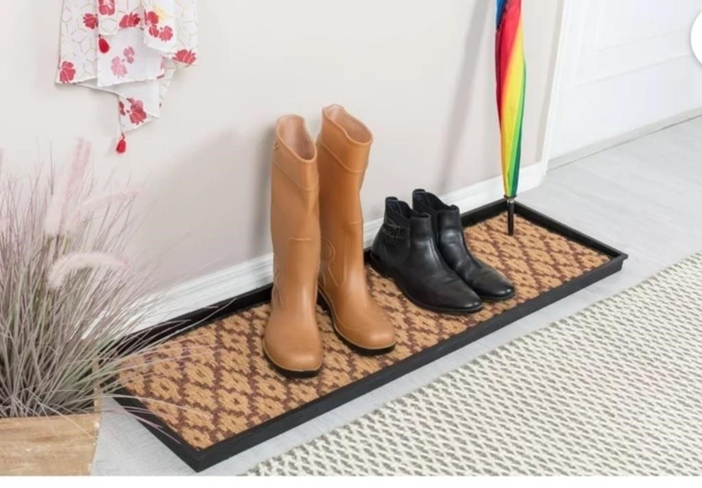 Large Rubber Boot Tray w/Coir