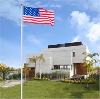20 FT SECTIONAL ALUMINUM FLAG POLE WITH TWO