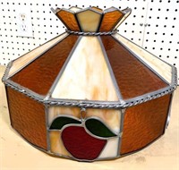 vintage "Glass Craft" 16" stain glass lamp shade
