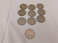 10 Eisenhower Dollars 1971-72