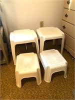 Couple of small Plastic Step Stools and 2 Plastic