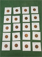 20 wheat pennies, 1946-1958