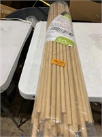 50PCS Dowel Sticks - 1/2 x 36 Bamboo