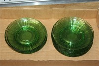 VTG green glass plates