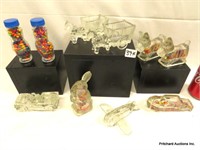 10 Piece Antique Glass Candy Container Lot