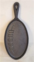 No Name Cast Iron Football Griddle - 8.5" x 5"