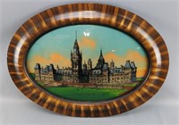 Oval Print of Parliament Buildings