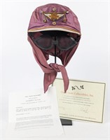 1950 Purple Harley-Davidson Cyclette Cap & Goggles