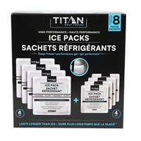 8-Pk Titan Deep Freeze High Performance Ice Packs