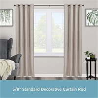 5/8" Beckett Decorative Window Curtain Rod, 48-86