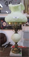 Fenton Poppy dresser lamp-custard