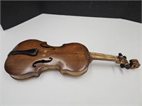 Vintage folk Art Wood Violin Handmade