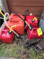 Gas cans (1 full, 1 partial)