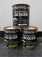 3 Minwax Clear Brushing Lacquer 32 oz-2 Semi