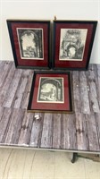 set of arch prints framed