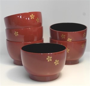 SET OF 6 JAPANESE STYLED SOUP BOWLS