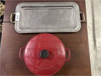 CUISINART CAST ENAMEL COVERED FRYING PAN, SKILLET