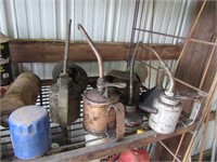 oil cans,grease guns & all items pictured