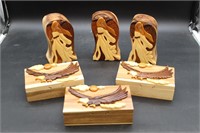 6 Carver Dan's "Angel & Eagle" Puzzle Boxes