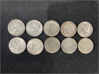 10 - 1966-1969 KENNEDY HALF DOLLARS