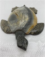 8in Sea turtle carving made of soapstone and