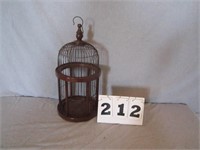 Wood and metal bird cage