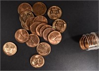1940-S BU LINCOLN CENT ROLL