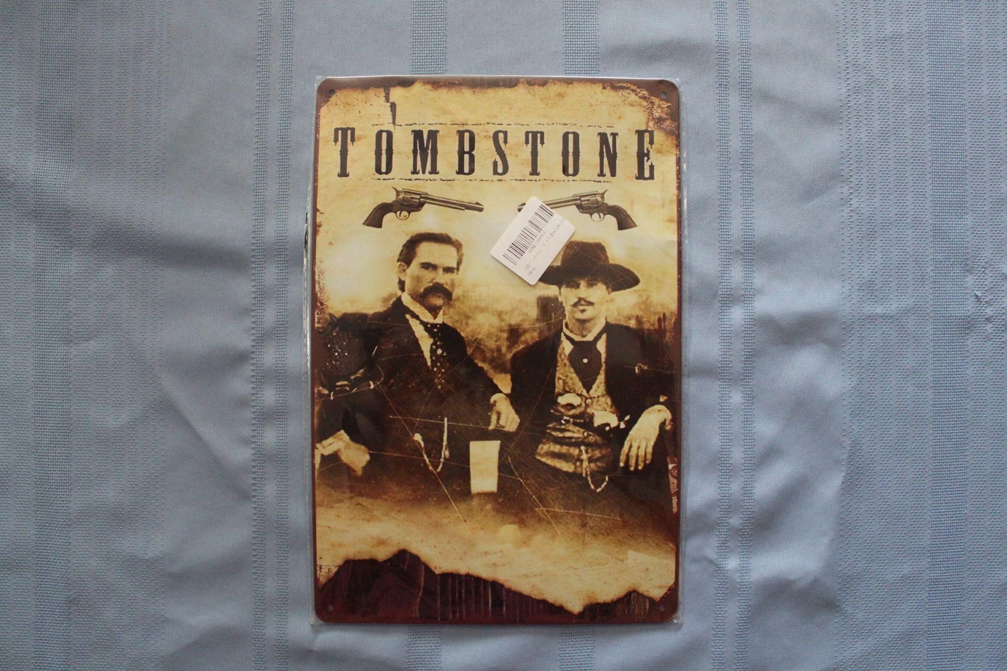 Retro Tin Sign: Tombstone