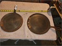 2 Vintage Cast Griddles