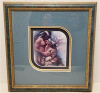 Stunning Professional Framed Native Couple Print