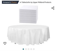 WHITE ROUND TABLECLOTHS