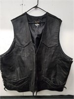 Leather riding vest not sure of the size but the