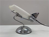 Deco Chrome Frosted Glass Airplane Lamp