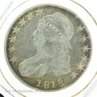 1818 Silver Capped Bust Half Dollar (VG?)