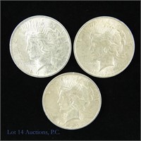 1922 Silver Peace Dollars BU? (3)