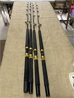 4 Berkeley deep sea halibut rods