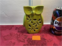 Mid century lime, owl figure with cutout