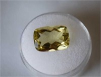 6.55ct Emerald Cut Lemon Citrine Gemstone