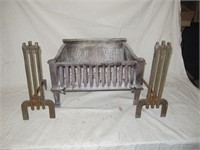 Fire Place Grate & Andirons