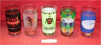5 KENTUCKY DERBY COLLECTOR GLASSES