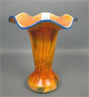 Imperial Freehand Leaf & Vine Ruffled Vase