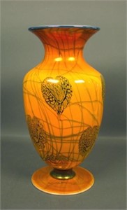 Imperial Freehand Lily Pad & Vine Ftd Vase