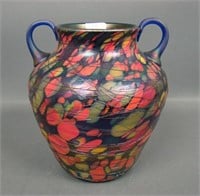 1920s' Fenton Mosaic Handled Art Glass Vase