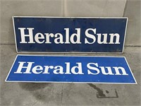 2 x Tin Herald Sun Signs 1800 x 600