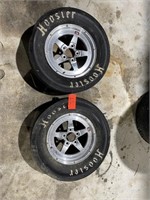 Hoosier Race slicks on Weld Racing Rims