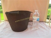 Tin bucket with wood handle